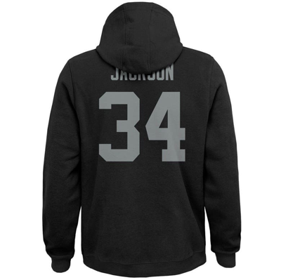 Mitchell & Ness Youth  Bo Jackson Black Las Vegas Raiders Retired Player Name & Number Pullover Hoodi In Black