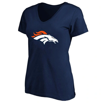 Shop Fanatics Branded Russell Wilson Navy Denver Broncos Plus Size Player Name & Number V-neck T-shirt