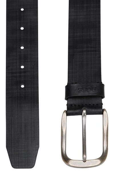 Shop Hugo Boss Boss Jabel Leather Belt In Black