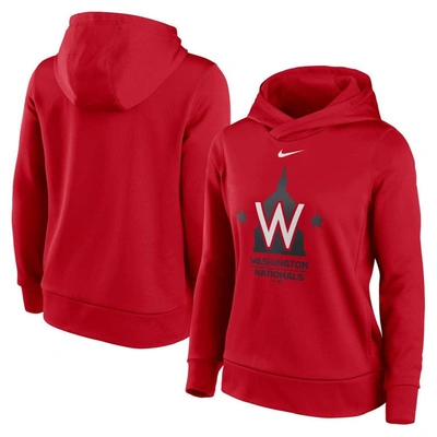 Shop Nike Red Washington Nationals Alternate Logo Performance Pullover Hoodie