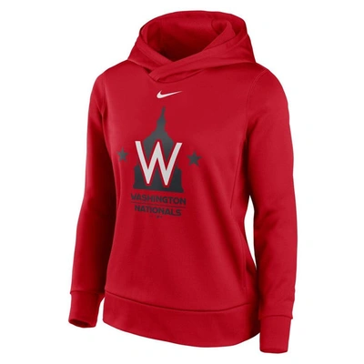 Shop Nike Red Washington Nationals Alternate Logo Performance Pullover Hoodie