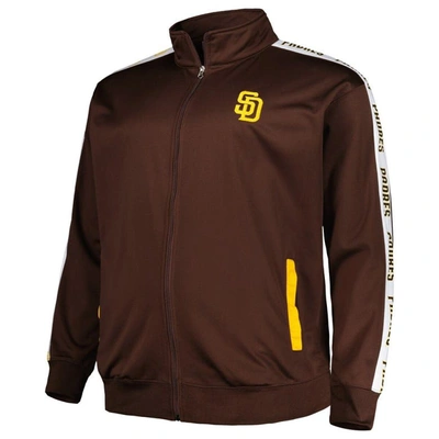 Shop Profile Brown San Diego Padres Big & Tall Tricot Track Full-zip Jacket