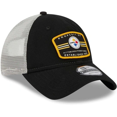 Shop New Era Black Pittsburgh Steelers Property Trucker 9twenty Adjustable Hat