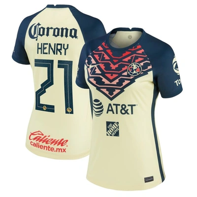 Shop Nike Henry Martín Yellow Club America 2021/22 Home Breathe Stadium Replica Player Jersey