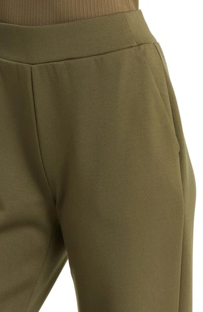 Shop Zella Luxe Wide Leg Pocket Pants In Olive Night
