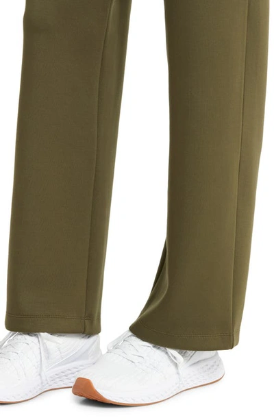 Shop Zella Luxe Wide Leg Pocket Pants In Olive Night