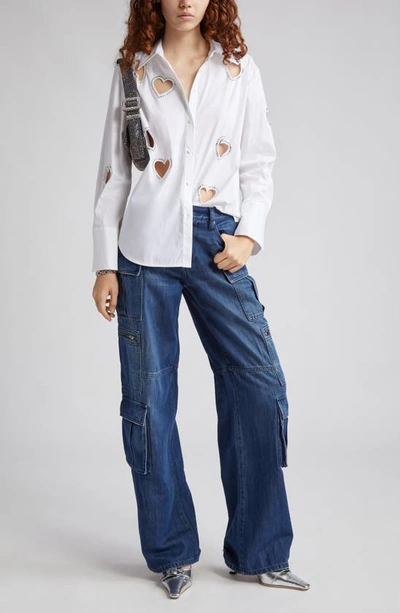 Shop Alice And Olivia Cay Baggy Cargo Jeans In Love Train