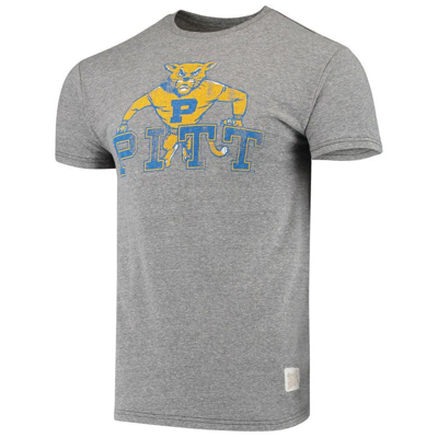 Shop Retro Brand Original  Heathered Gray Pitt Panthers Team Vintage Tri-blend T-shirt In Heather Gray