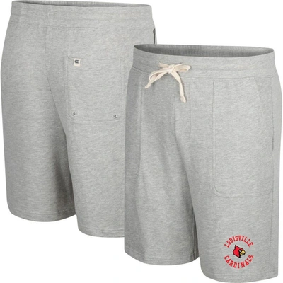Shop Colosseum Heather Gray Louisville Cardinals Love To Hear This Terry Shorts
