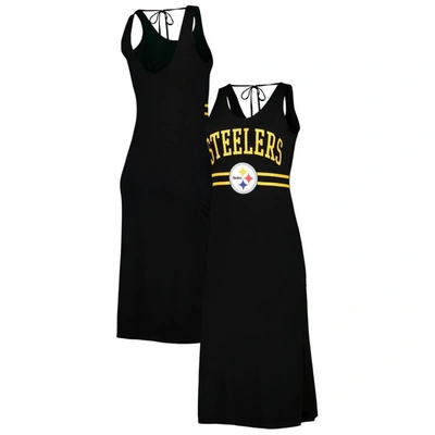 Shop G-iii 4her By Carl Banks Black Pittsburgh Steelers Training V-neck Maxi Dress