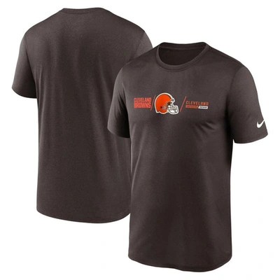 Shop Nike Brown Cleveland Browns Horizontal Lockup Legend Performance T-shirt