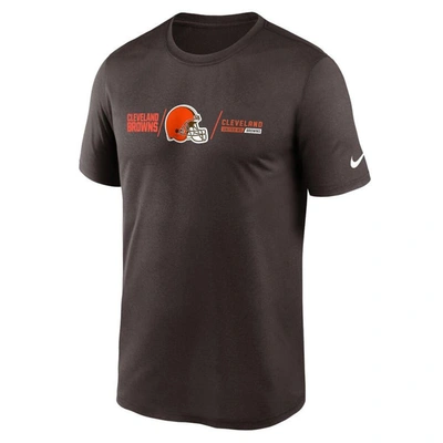 Shop Nike Brown Cleveland Browns Horizontal Lockup Legend Performance T-shirt