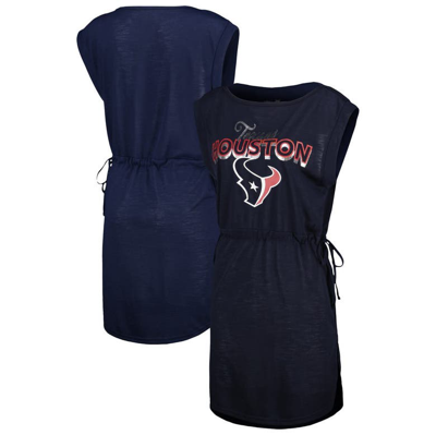 Shop G-iii 4her By Carl Banks Navy Houston Texans G.o.a.t. Swimsuit Cover-up