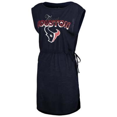 Shop G-iii 4her By Carl Banks Navy Houston Texans G.o.a.t. Swimsuit Cover-up