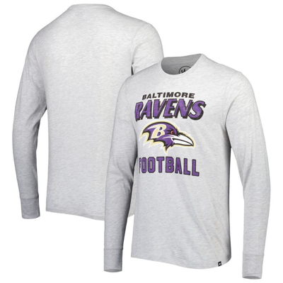Shop 47 ' Heathered Gray Baltimore Ravens Dozer Franklin Long Sleeve T-shirt