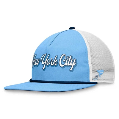 Shop Fanatics Branded Light Blue/white New York City Fc True Classic Golf Snapback Hat