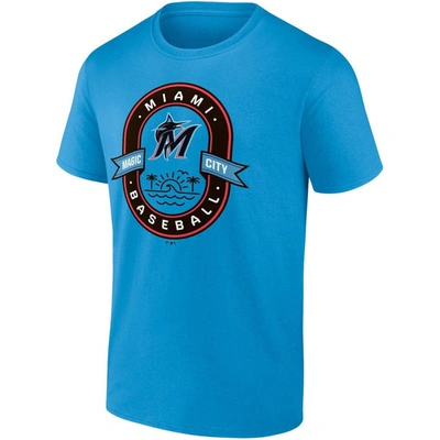 Shop Fanatics Branded Blue Miami Marlins Iconic Glory Bound T-shirt