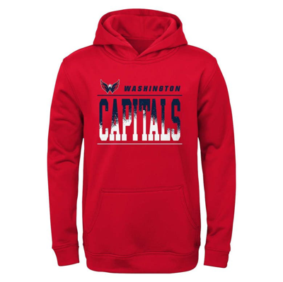 Shop Outerstuff Youth Red Washington Capitals Play-by-play Performance Pullover Hoodie