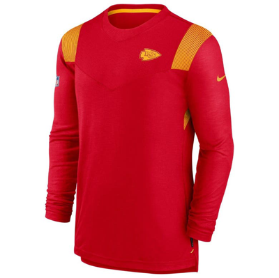 Shop Nike Red Kansas City Chiefs Sideline Tonal Logo Performance Player Long Sleeve T-shirt
