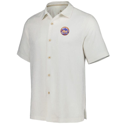 Shop Tommy Bahama White New York Mets Sport Tropic Isles Camp Button-up Shirt