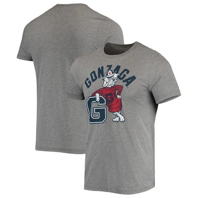 Shop Homefield Heathered Gray Gonzaga Bulldogs Vintage Mascot Tri-blend T-shirt In Heather Gray