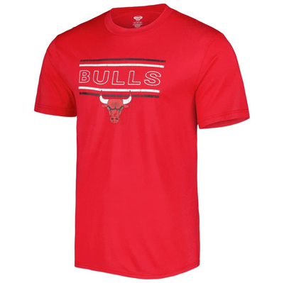 Shop Concepts Sport Red/black Chicago Bulls Badge T-shirt & Pajama Pants Sleep Set