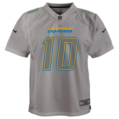 Shop Nike Youth  Justin Herbert Gray Los Angeles Chargers Atmosphere Game Jersey