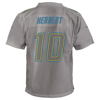 Shop Nike Youth  Justin Herbert Gray Los Angeles Chargers Atmosphere Game Jersey
