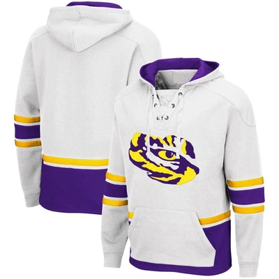 Shop Colosseum White Lsu Tigers Lace Up 3.0 Pullover Hoodie