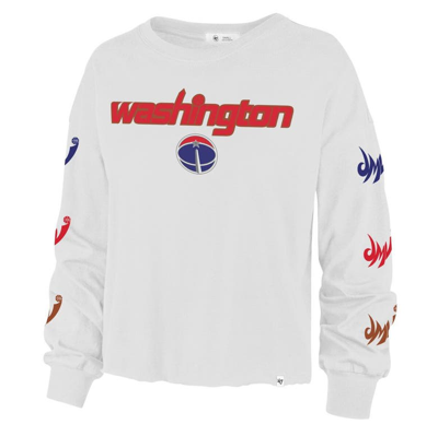 Shop 47 ' White Washington Wizards 2021/22 City Edition Call Up Parkway Long Sleeve T-shirt