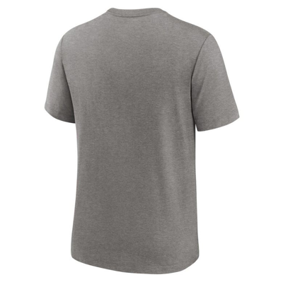 Shop Nike Heather Charcoal Las Vegas Raiders Rewind Logo Tri-blend T-shirt