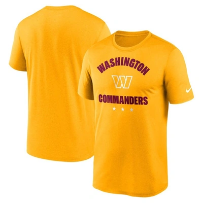 Shop Nike Gold Washington Commanders Arch Legend T-shirt