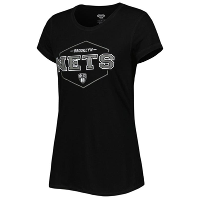 Shop Concepts Sport Black/gray Brooklyn Nets Badge T-shirt & Pajama Pants Sleep Set