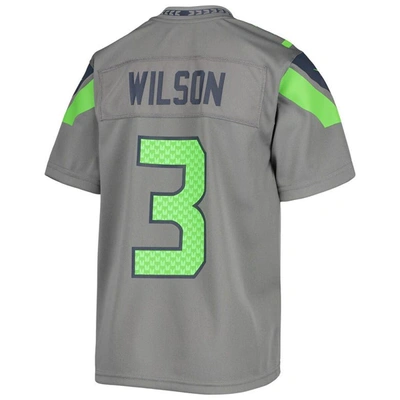 Shop Nike Youth  Russell Wilson Gray Seattle Seahawks Inverted Team Game Jersey