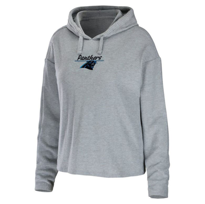 Shop Wear By Erin Andrews Heathered Gray Carolina Panthers Pullover Hoodie & Pants Lounge Set In Heather Gray