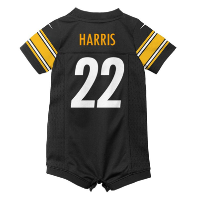 Shop Nike Newborn & Infant  Najee Harris Black Pittsburgh Steelers Game Romper Jersey