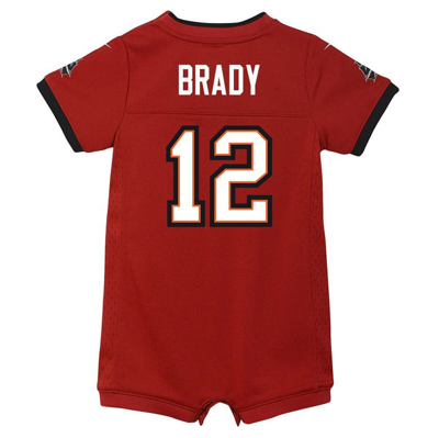 Shop Nike Newborn & Infant  Tom Brady Red Tampa Bay Buccaneers Game Romper Jersey