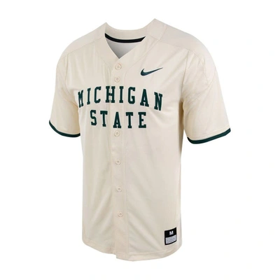 Shop Nike Natural Michigan State Spartans Replica Vapor Elite Full-button Baseball Jersey