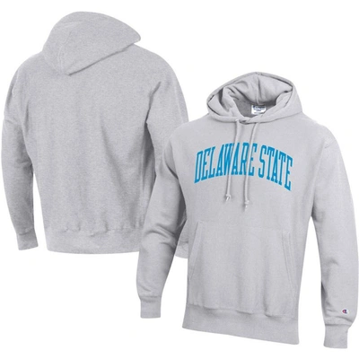 Shop Champion Gray Delaware State Hornets Tall Arch Pullover Hoodie