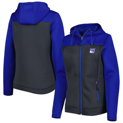 Shop Antigua Blue/gray New York Rangers Protect Full-zip Jacket