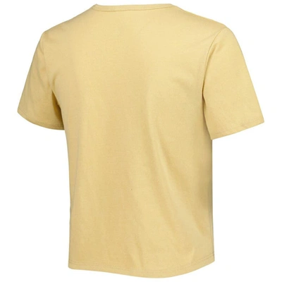 Shop Zoozatz Yellow Oklahoma Sooners Core Fashion Cropped T-shirt