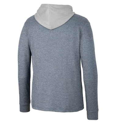 Shop Colosseum Navy Georgetown Hoyas Ballot Waffle-knit Thermal Long Sleeve Hoodie T-shirt