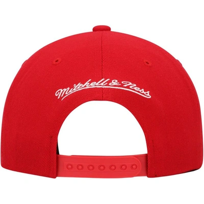 Shop Mitchell & Ness Red Atlanta Hawks Hardwood Classics Team Ground 2.0 Snapback Hat