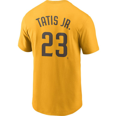 Shop Nike Fernando Tatis Jr. Gold San Diego Padres Name & Number T-shirt