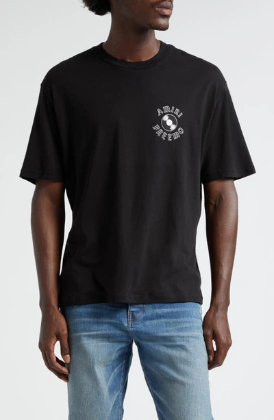 Shop Amiri X Premier Records Cotton Graphic T-shirt In Black