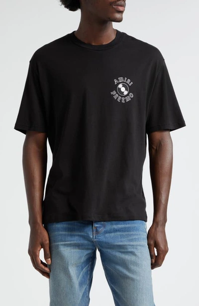 Amiri Premier Record Crew-neck T-shirt In Black