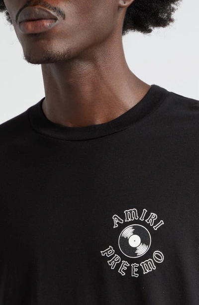 Shop Amiri X Premier Records Cotton Graphic T-shirt In Black