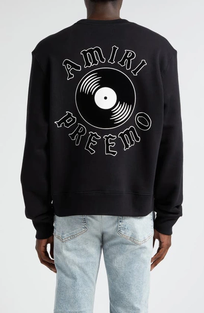 Shop Amiri X Premier Records Cotton Graphic Sweatshirt In Black