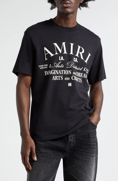 Shop Amiri Arts District Cotton Graphic T-shirt In Black