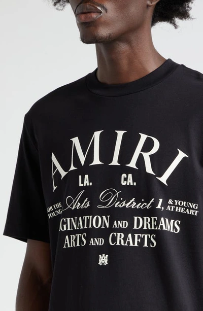 Shop Amiri Arts District Cotton Graphic T-shirt In Black